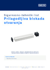Prilagodljiva blokada otvaranja Sigurnosno-tehnički list HR