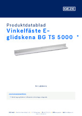 Vinkelfäste E-glidskena BG TS 5000 Produktdatablad SV