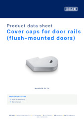 Cover caps for door rails (flush-mounted doors) Product data sheet EN
