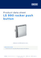 LS 990 rocker push button Product data sheet EN