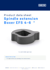 Spindle extension Boxer EFS 4-6  * Product data sheet EN