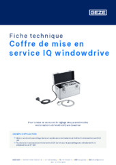 Coffre de mise en service IQ windowdrive Fiche technique FR