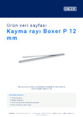 Kayma rayı Boxer P 12 mm Ürün veri sayfası TR