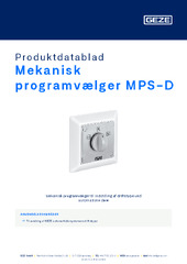 Mekanisk programvælger MPS-D Produktdatablad DA
