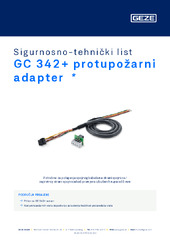 GC 342+ protupožarni adapter  * Sigurnosno-tehnički list HR