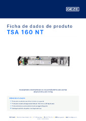 TSA 160 NT Ficha de dados de produto PT