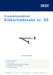 Sikkerhedssaks nr. 35 Produktdatablad DA