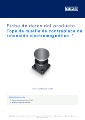 Tope de muelle de contraplaca de retención electromagnética  * Ficha de datos del producto ES