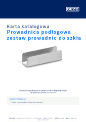Prowadnica podłogowa zestaw prowadnic do szkła Karta katalogowa PL