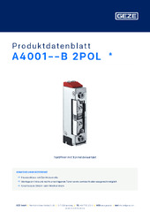 A4001--B 2POL  * Produktdatenblatt DE