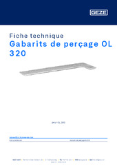 Gabarits de perçage OL 320 Fiche technique FR