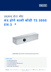 बंद होने वाली बॉडी TS 3000 EN 3  * उत्पाद डेटा शीट HI