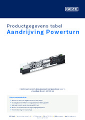 Aandrijving Powerturn Productgegevens tabel NL