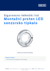 Montažni prsten LED senzorsko tipkalo Sigurnosno-tehnički list HR