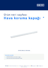 Hava koruma kapağı  * Ürün veri sayfası TR