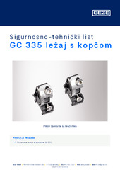 GC 335 ležaj s kopčom Sigurnosno-tehnički list HR