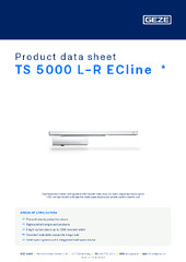TS 5000 L-R ECline  * Product data sheet EN