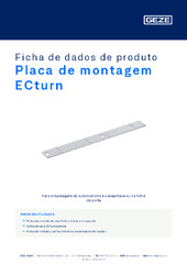 Placa de montagem ECturn Ficha de dados de produto PT