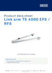 Link arm TS 4000 EFS / RFS Product data sheet EN