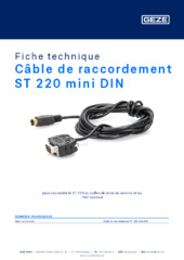 Câble de raccordement ST 220 mini DIN Fiche technique FR