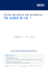 TS 4000 R-IS  * Ficha de datos del producto ES