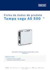 Tampa cega AS 500  * Ficha de dados de produto PT