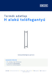 H alakú tolófogantyú Termék adatlap HU