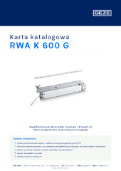RWA K 600 G Karta katalogowa PL