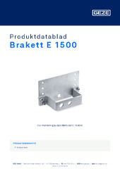 Brakett E 1500 Produktdatablad NB