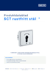 SCT rustfritt stål  * Produktdatablad NB