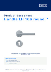 Handle LH 106 round  * Product data sheet EN