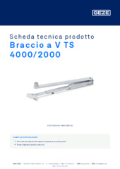 Braccio a V TS 4000/2000 Scheda tecnica prodotto IT