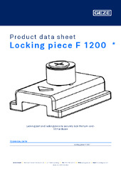 Locking piece F 1200  * Product data sheet EN