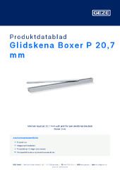 Glidskena Boxer P 20,7 mm Produktdatablad SV