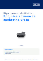 Spojnica s trnom za zaokretna vrata Sigurnosno-tehnički list HR