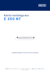 E 250 NT Karta katalogowa PL