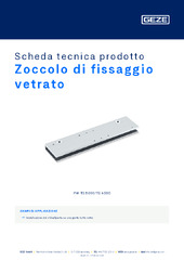 Zoccolo di fissaggio vetrato Scheda tecnica prodotto IT