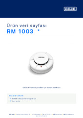 RM 1003  * Ürün veri sayfası TR