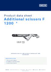 Additional scissors F 1200  * Product data sheet EN