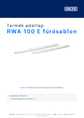 RWA 100 E fúrósablon Termék adatlap HU