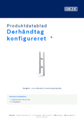 Dørhåndtag konfigureret  * Produktdatablad DA
