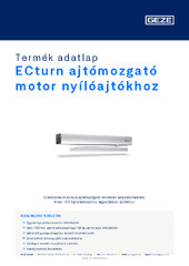 ECturn ajtómozgató motor nyílóajtókhoz Termék adatlap HU