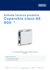 Coperchio cieco AS 500  * Scheda tecnica prodotto IT