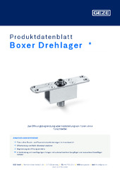 Boxer Drehlager  * Produktdatenblatt DE