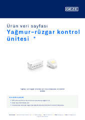 Yağmur-rüzgar kontrol ünitesi  * Ürün veri sayfası TR