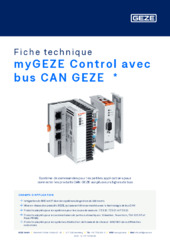 myGEZE Control avec bus CAN GEZE  * Fiche technique FR