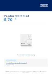 E 70  * Produktdatablad DA