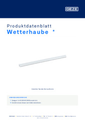 Wetterhaube  * Produktdatenblatt DE