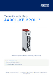 A4001-KB 2POL  * Termék adatlap HU