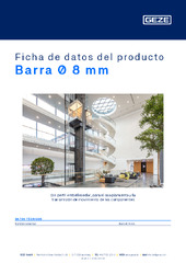 Barra Ø 8 mm Ficha de datos del producto ES